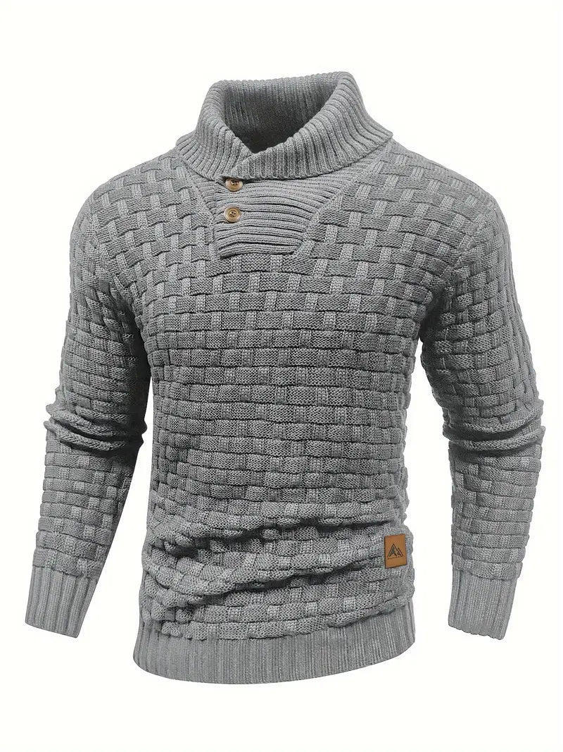 Suéter de Punto con Cuello Chal para Hombre - Auguste