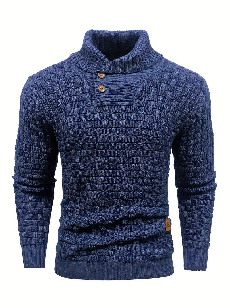 Suéter de Punto con Cuello Chal para Hombre - Auguste