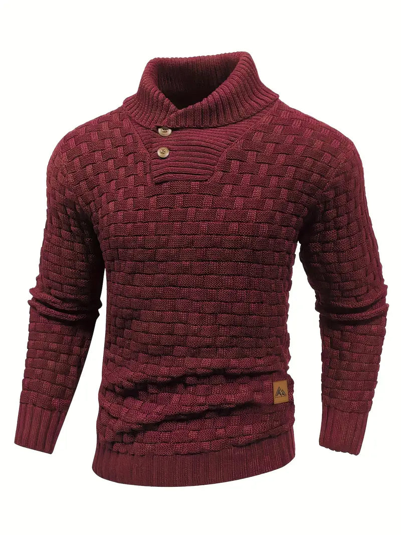 Suéter de Punto con Cuello Chal para Hombre - Auguste