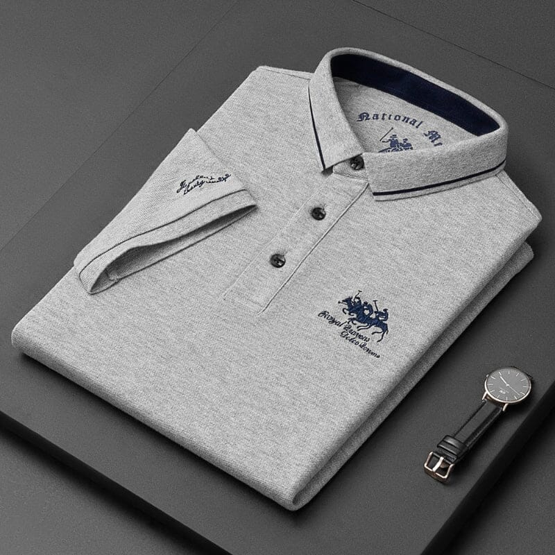 Camisa Polo para Hombre Royal Elegance Camisa Polo para Hombre Royal Elegance VINNCI Store Gris M