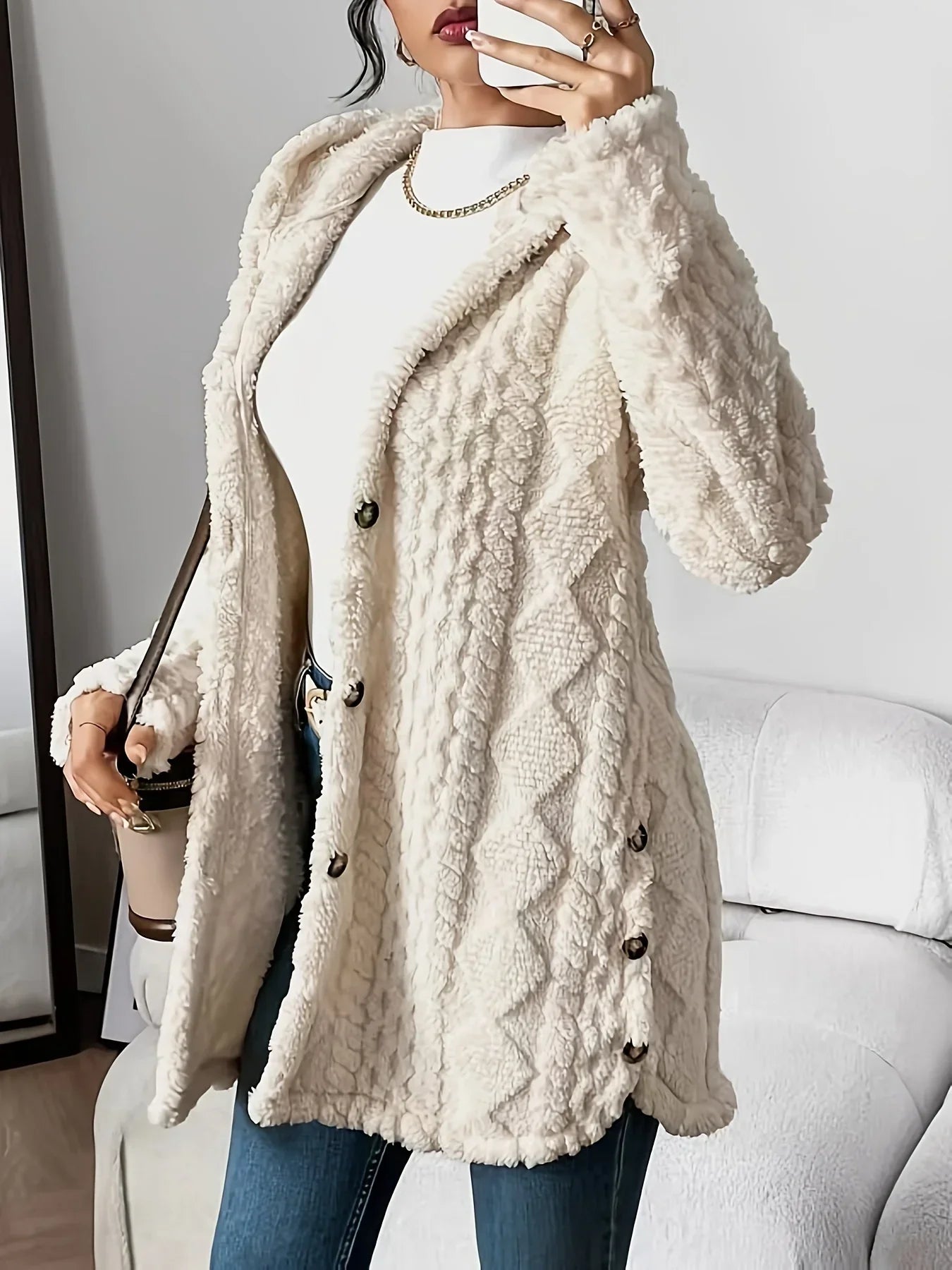 Cárdigan polar para mujer con capucha – Louise