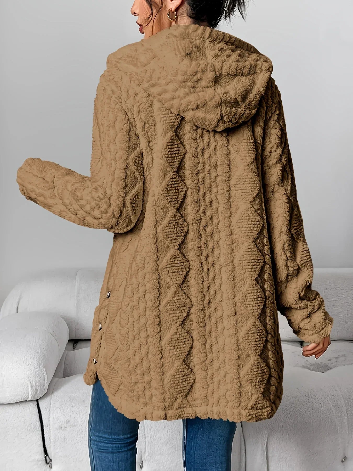 Cárdigan polar para mujer con capucha – Louise