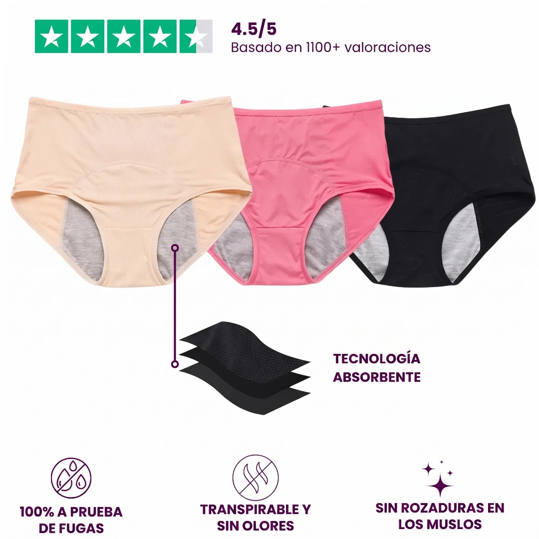 VitalDry | Ropa interior sin fugas (5 piezas)