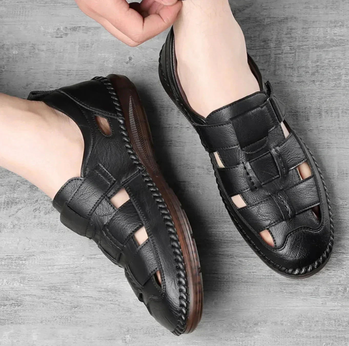 Sandalias ortopédicas de piel – Santorin