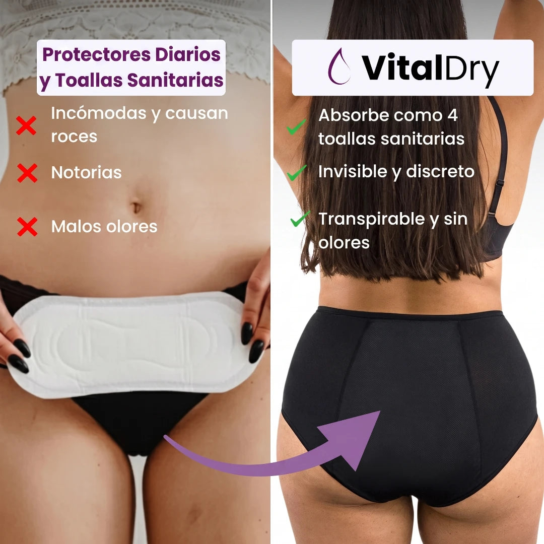 VitalDry | Ropa interior sin fugas (5 piezas)