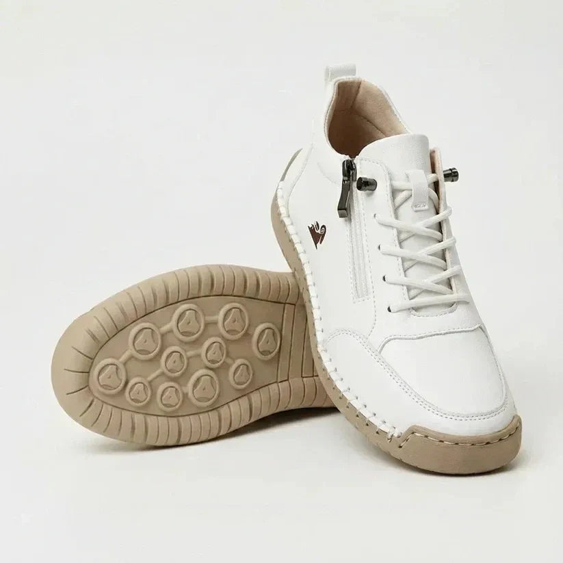 Botines de piel cómodos con cierre – Mavie
