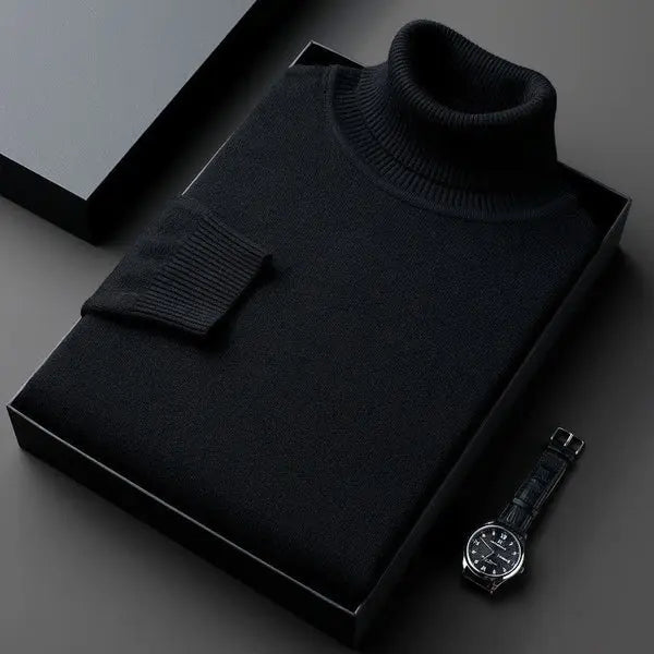 Suéter de Cachemira de Cuello Alto para Hombre – Laurent
